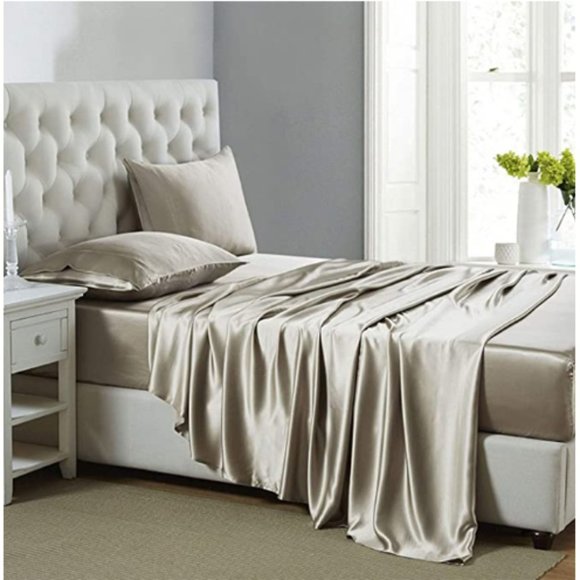 Other - 4-Piece Hypoallergenic Silk Satin Sheets